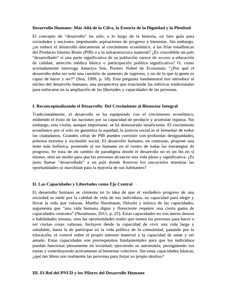 Desarrollo - Humano - en - La - Sociedad | PDF | Índice de Desarrollo