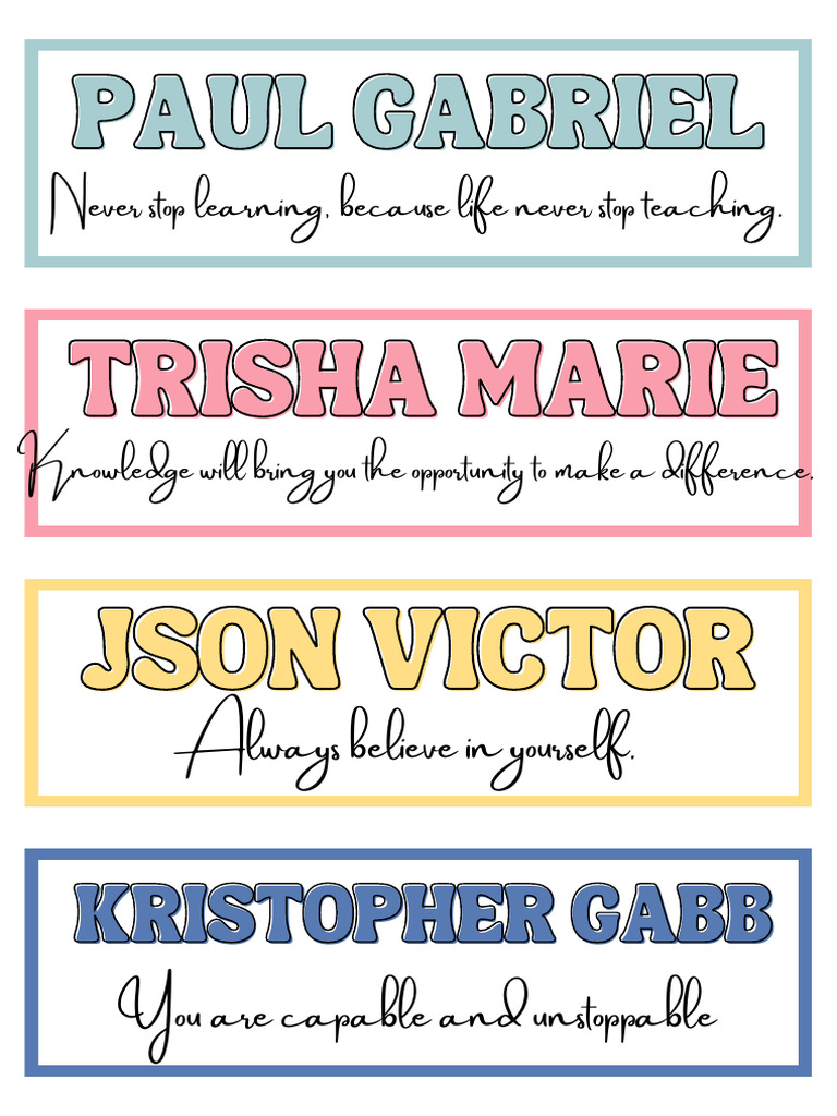 Motivational Bookmarks for Students | PDF