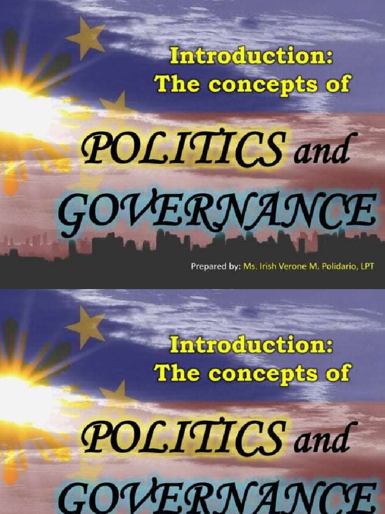 The Concept of Politics and Governance | PDF