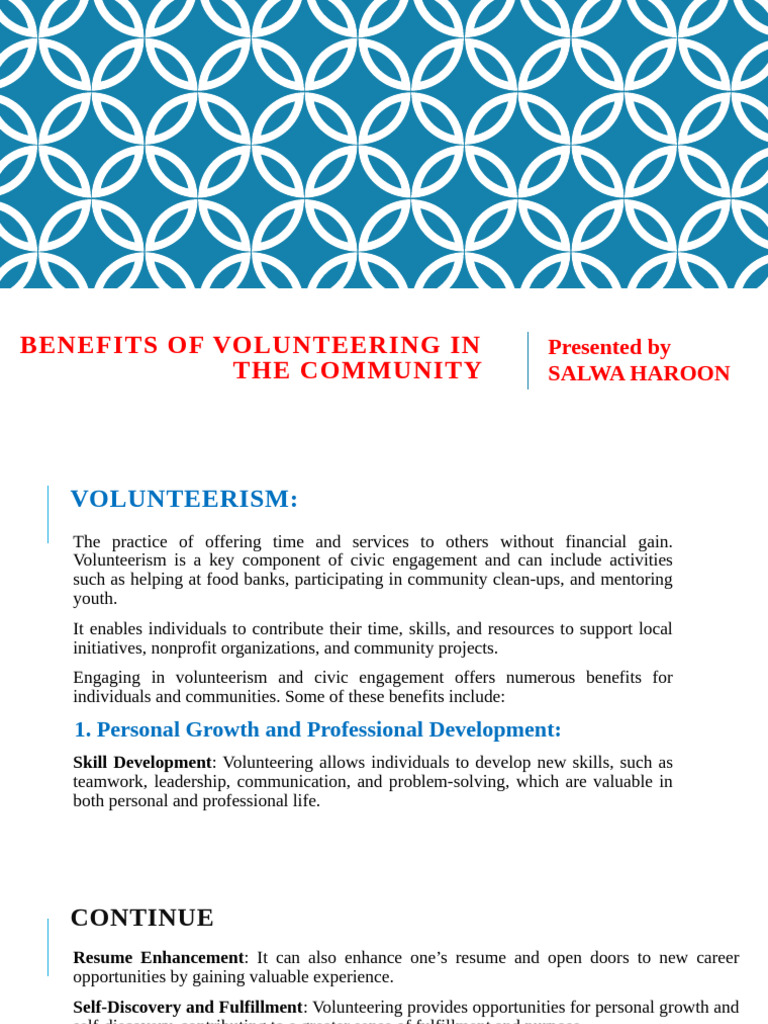 The Impact of Community Volunteering | PDF | Volunteering | Civic ...
