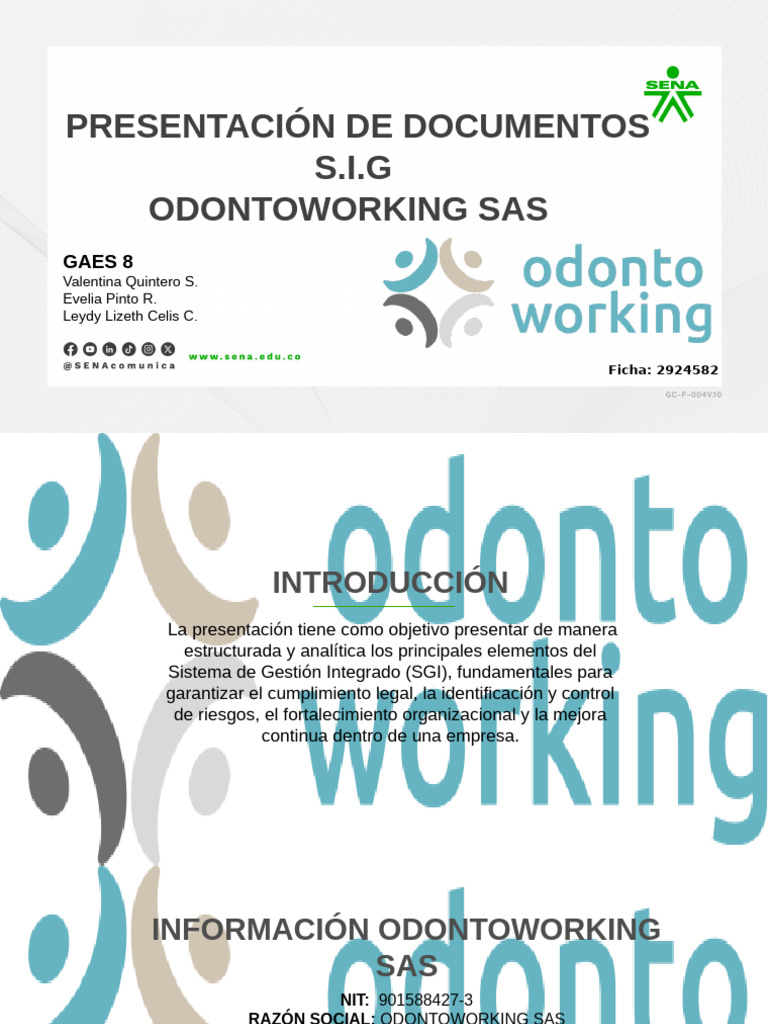 Presentación Odon Sas - Sena | PDF