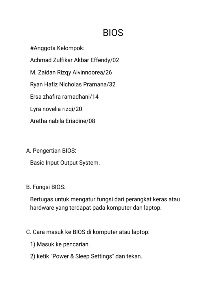 Arti Exit Discarding Changes pada BIOS | PDF