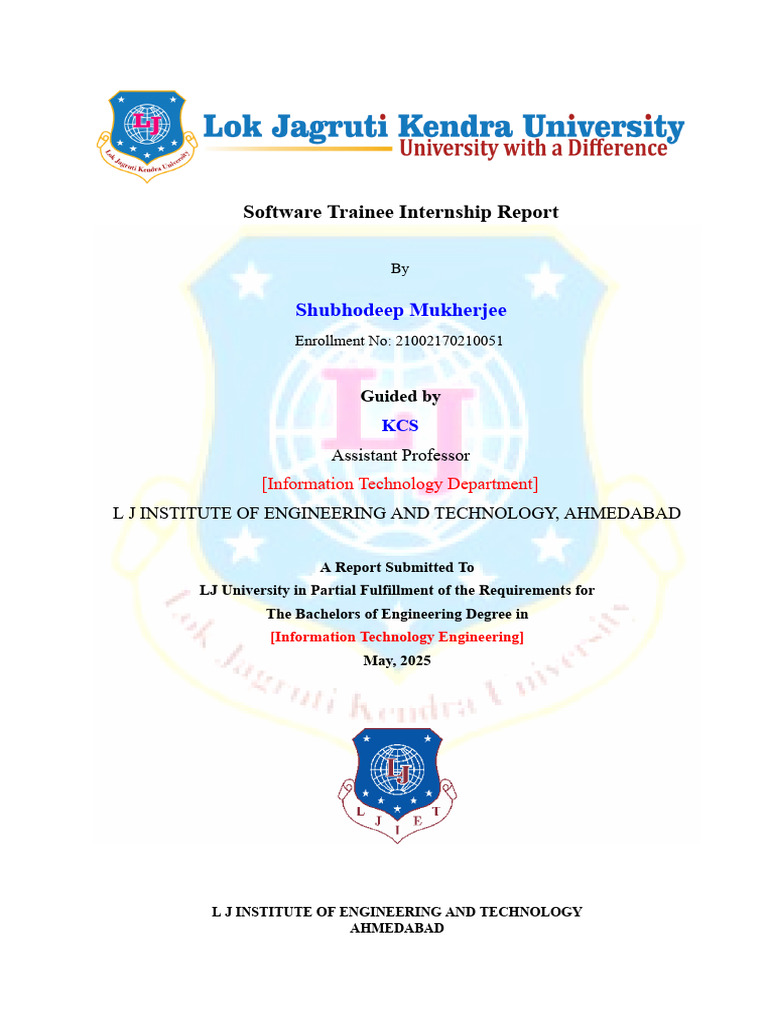Software Trainee Internship Report | PDF | My Sql | Databases