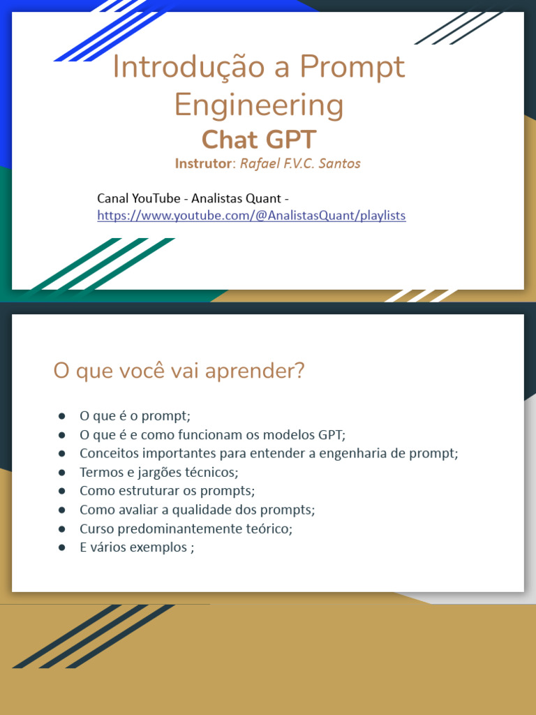 SLIDES-CURSO-Prompt Engineering Chat GPT | PDF | Inteligência ...