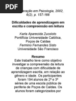 Ddificuldades de Aprendizagem