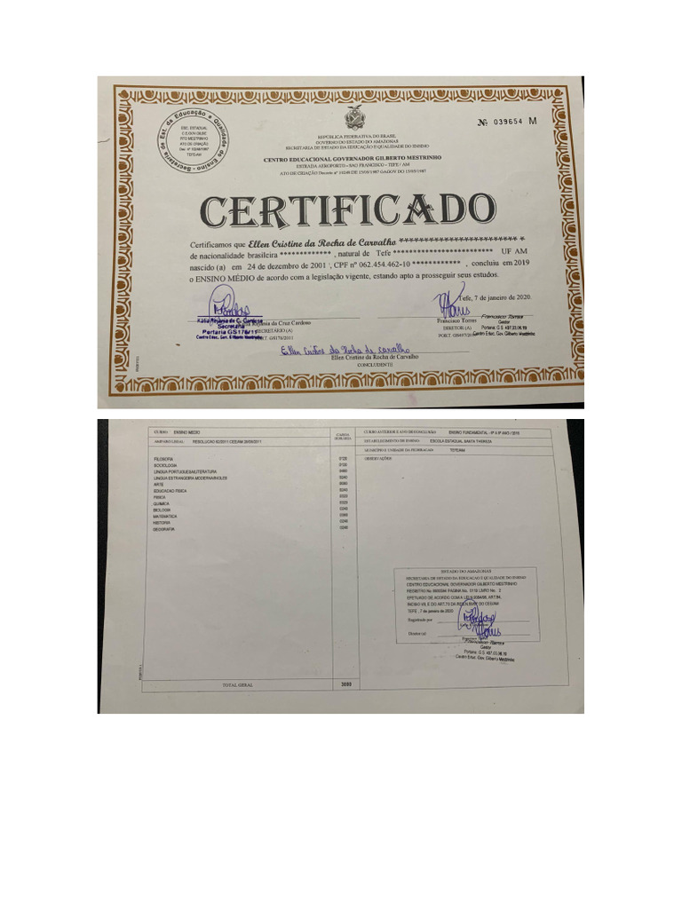 Certifica Do | PDF