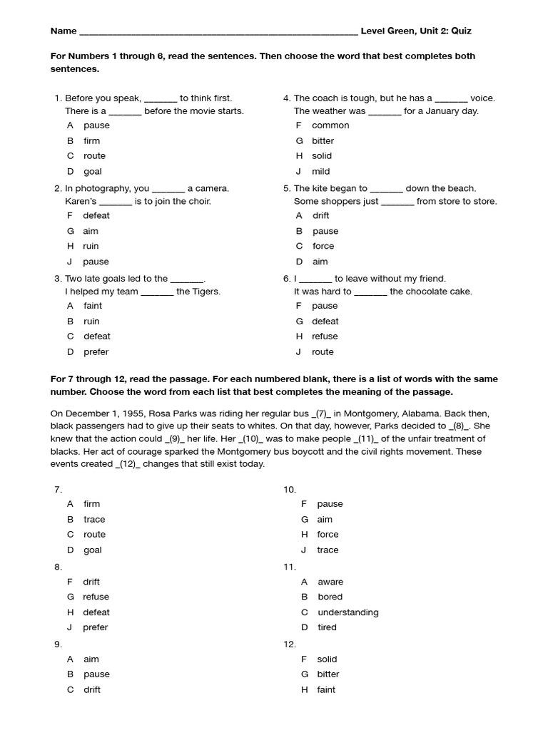 Sadlier Connect™ - Practice Quiz (Printable) 2 | PDF | Chess Openings ...