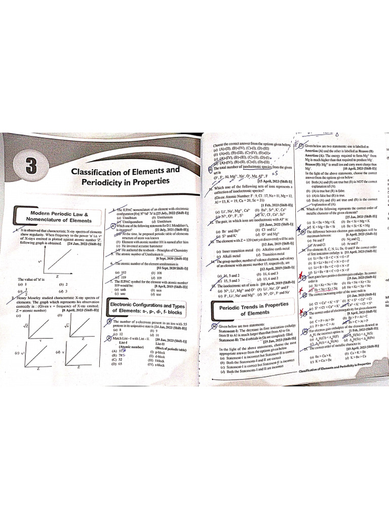 Periodic Classification Pyqs | PDF