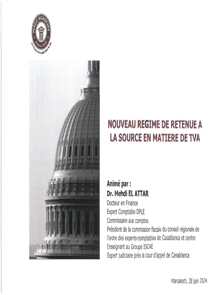 Régime RAS TVA Demi Journée | PDF