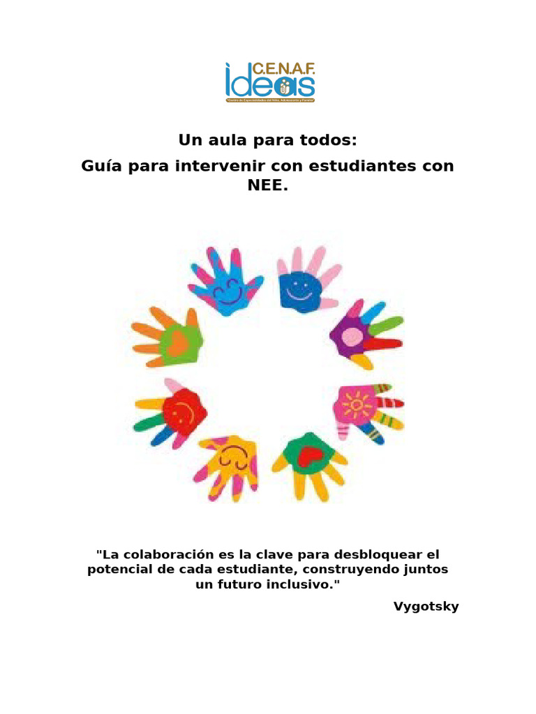 Guía de Intervención para NEE en Aula | PDF | Aprendizaje ...