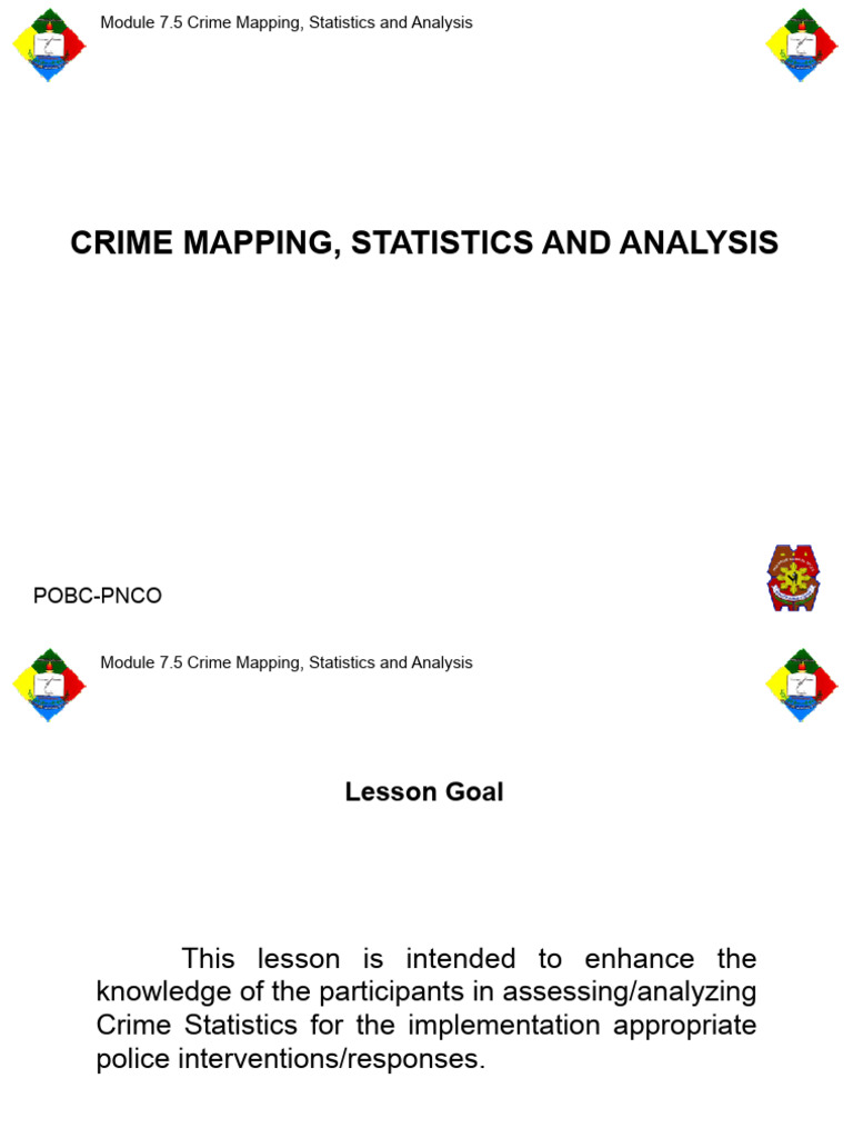 7.5 Crime Mapping Stat n Analysis | PDF | Crimes | Crime & Violence