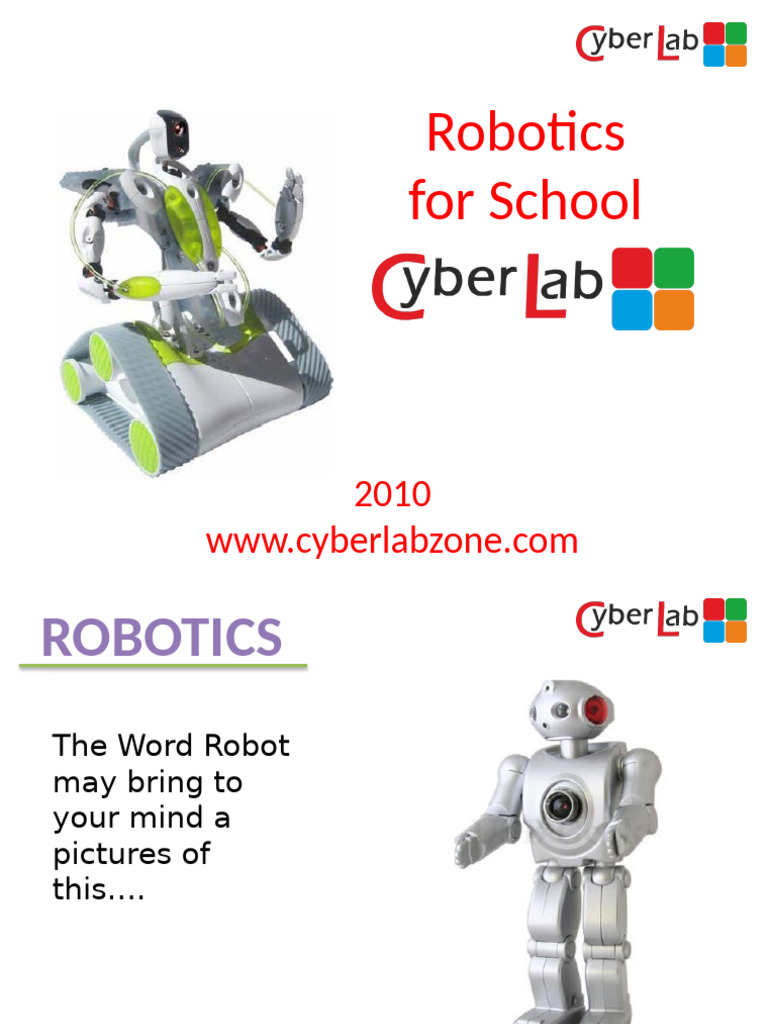 Roboticsfor School 150930123522 Lva1 App6891 | PDF | Robot | Robotics