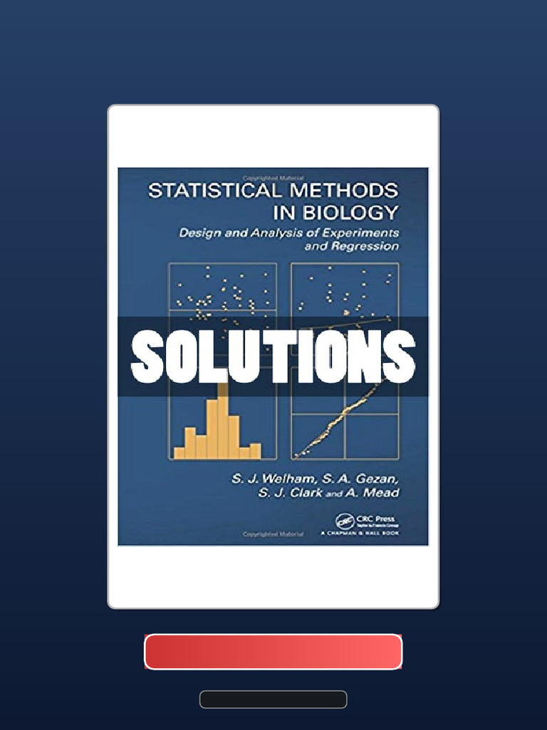 Statistical Methods in Biology Design and Analysis of Experiments and ...