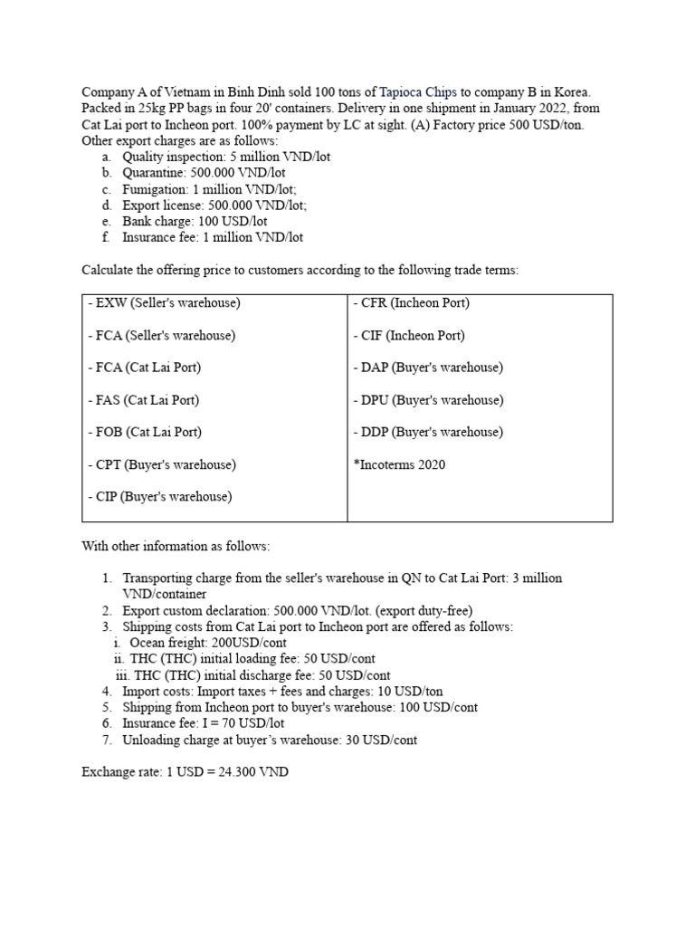 Tapioca Chips Export Pricing Guide | PDF