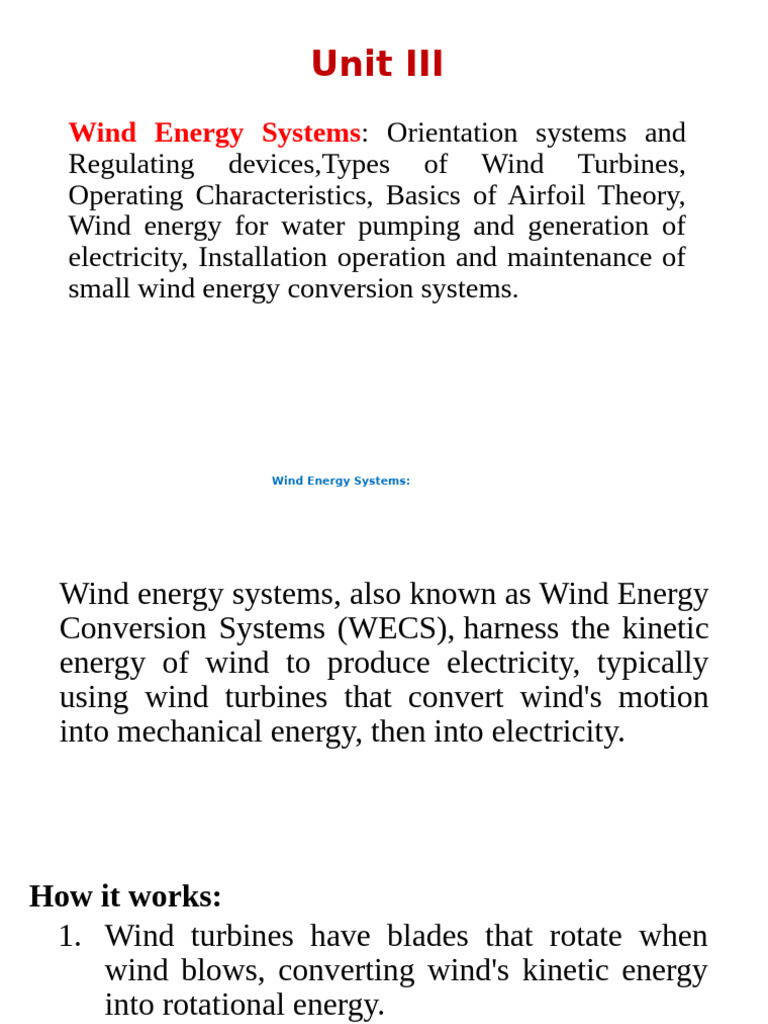 Understanding Wind Energy Systems | PDF | Wind Turbine | Wind Power
