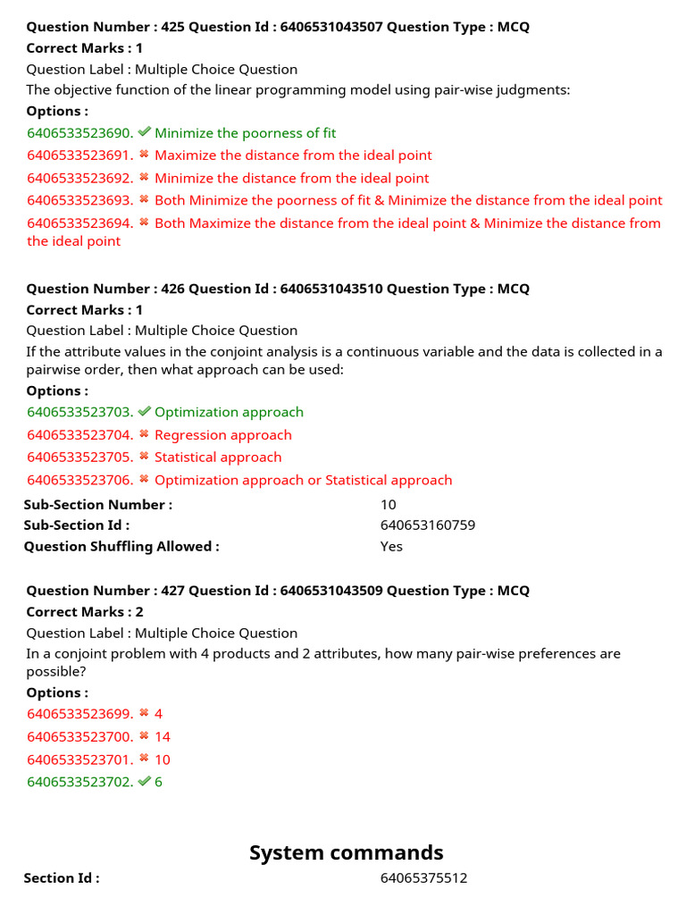 IITM Diploma Exam: System Commands | PDF | Multiple Choice | Algorithms