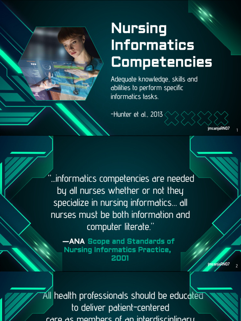 Nursing Informatics Competencies | PDF | Nursing | Informatics
