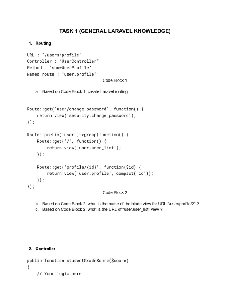 Exam Intern Laravel | PDF | Software Engineering | Computer Data
