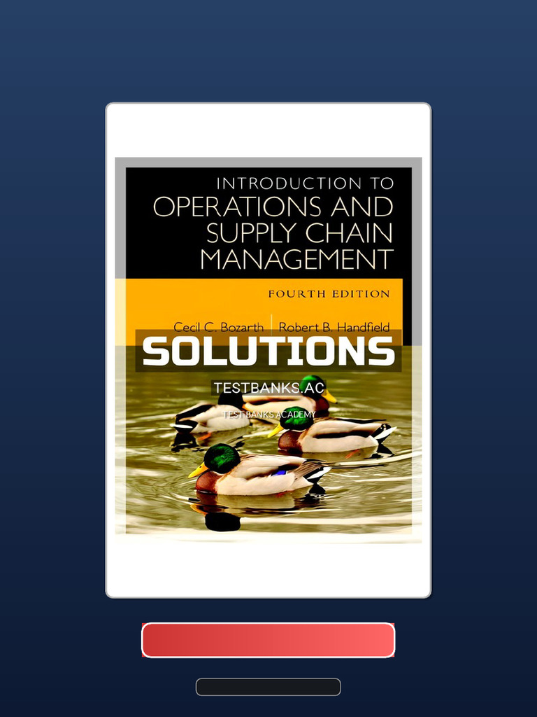 Complete Bundle Solutions Manual For Introduction To Operations and ...
