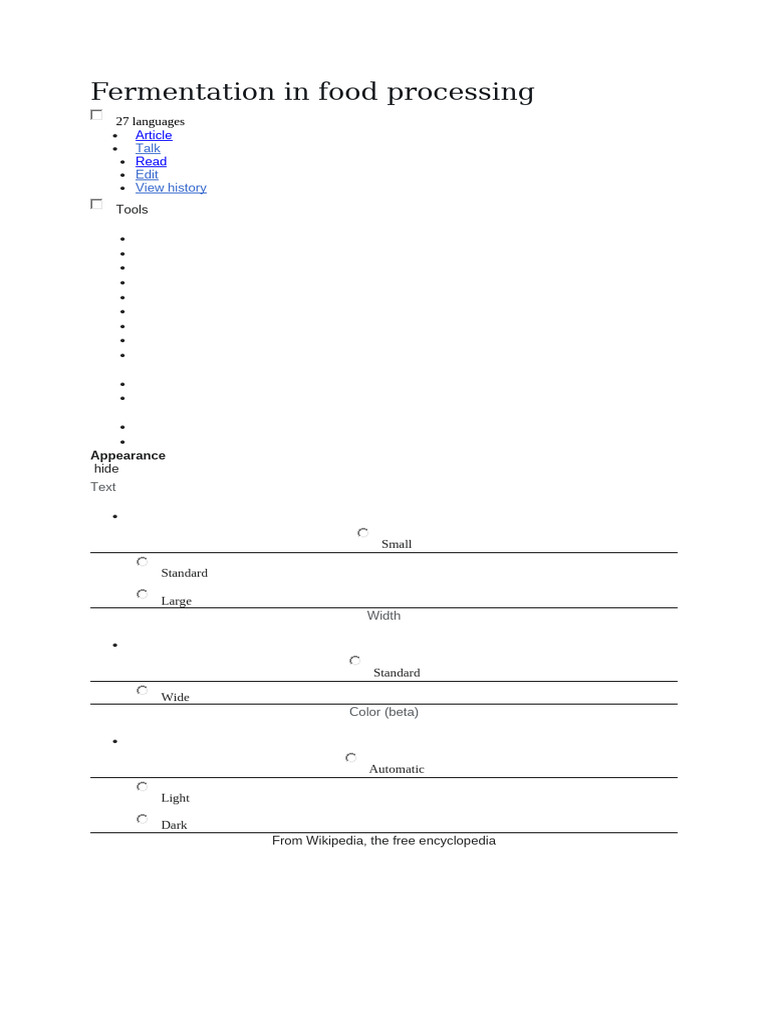 Fermentation in Food Processing Overview | PDF | Fermentation In Food ...
