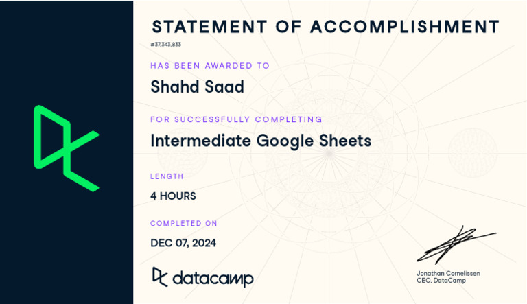 Intermediate Google Sheets | PDF