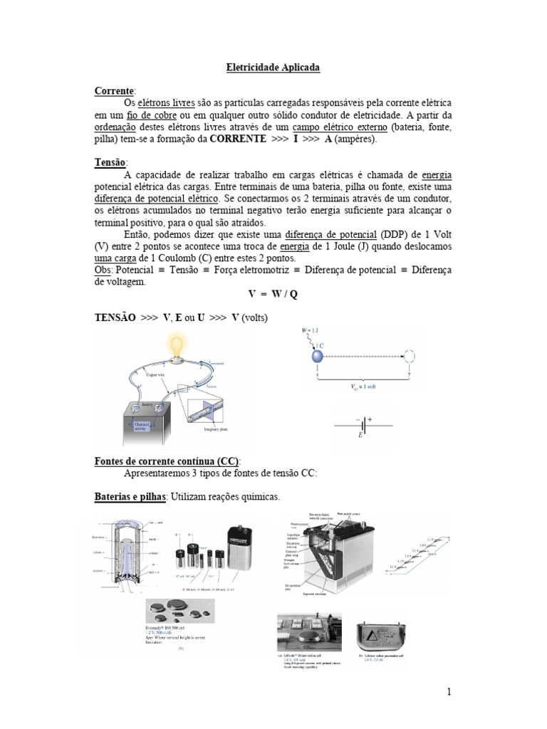 Fundamentos de Eletricidade e Circuitos | PDF | Resistência elétrica e ...