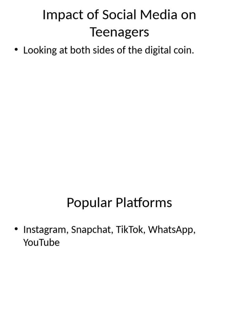 Impact of Social Media On Teenagers | PDF