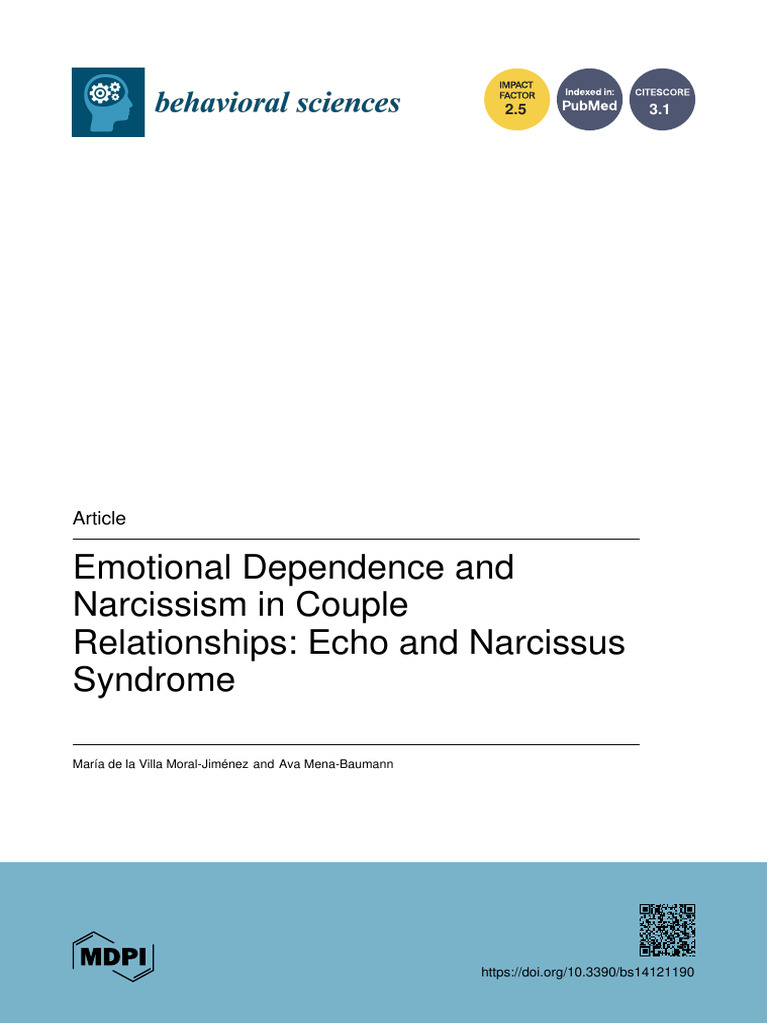 Emotional Dependence and Narcissism in Couples | PDF | Narcissism ...