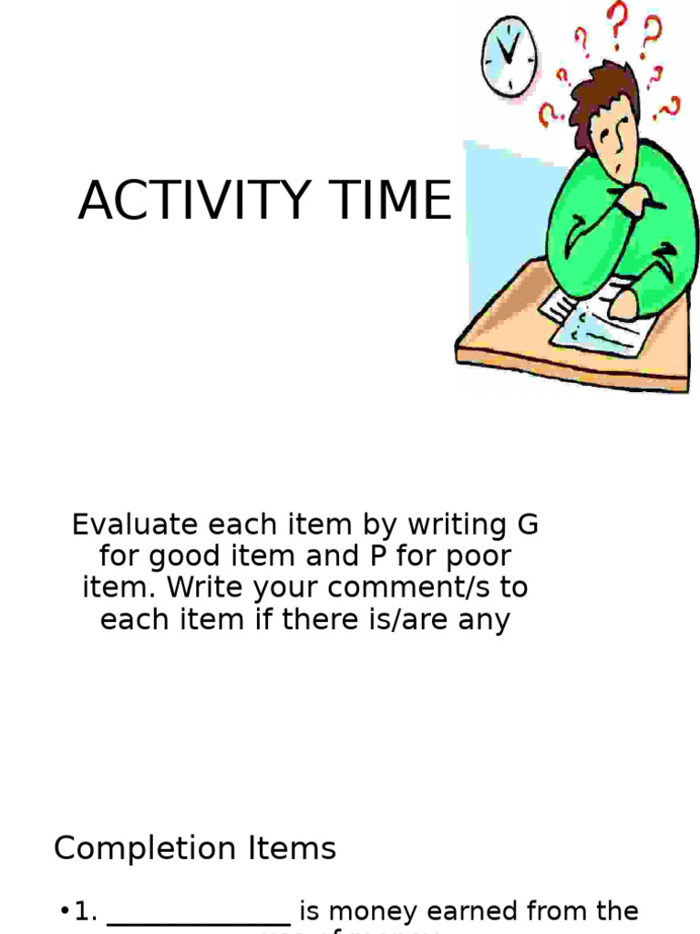 Activity Improving Test Items | PDF | Multiple Choice