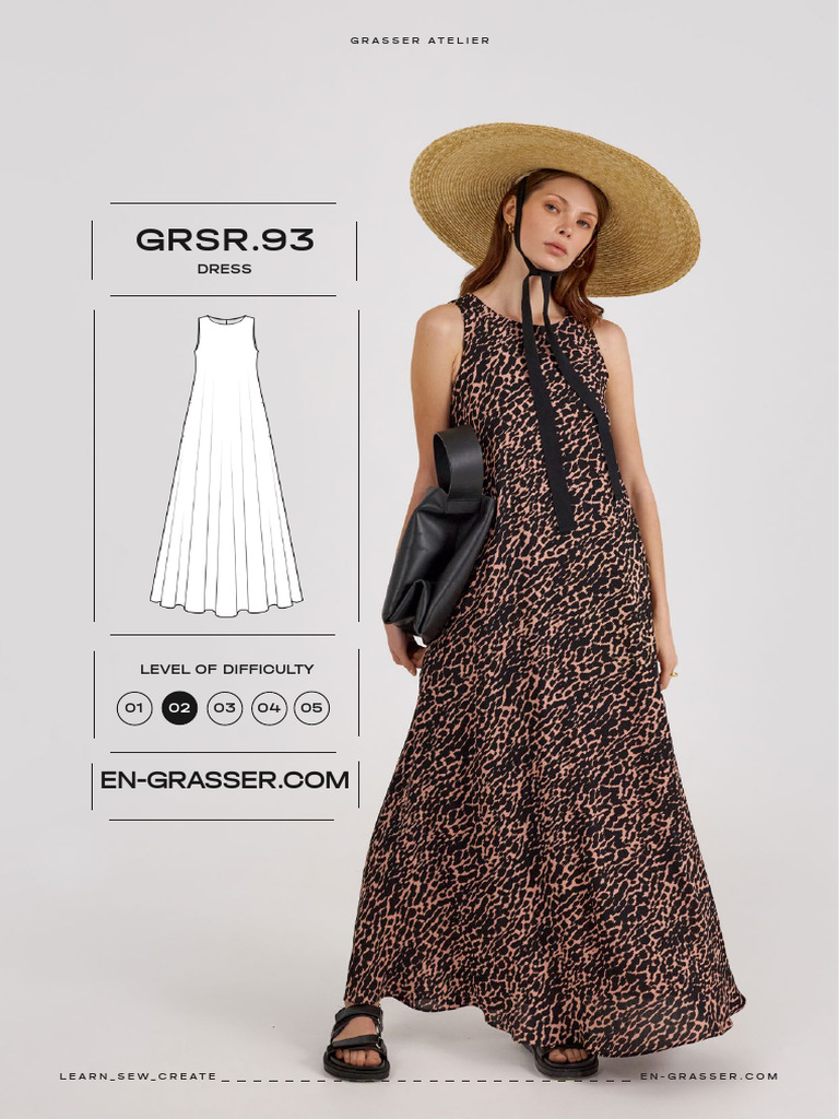 A-Line Dress Sewing Pattern Guide | PDF | Seam (Sewing) | Sewing
