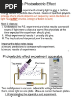 Photoelectric Effect Lecture Notes