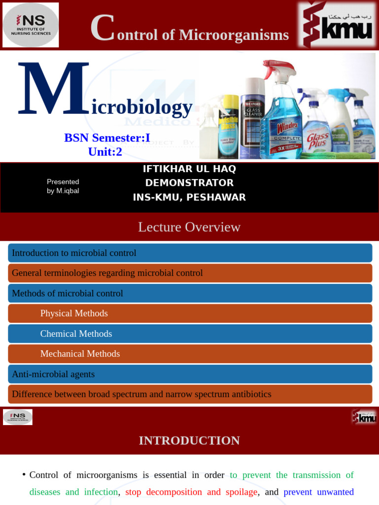 Microbial Control Methods Explained | PDF | Disinfectant | Antimicrobial