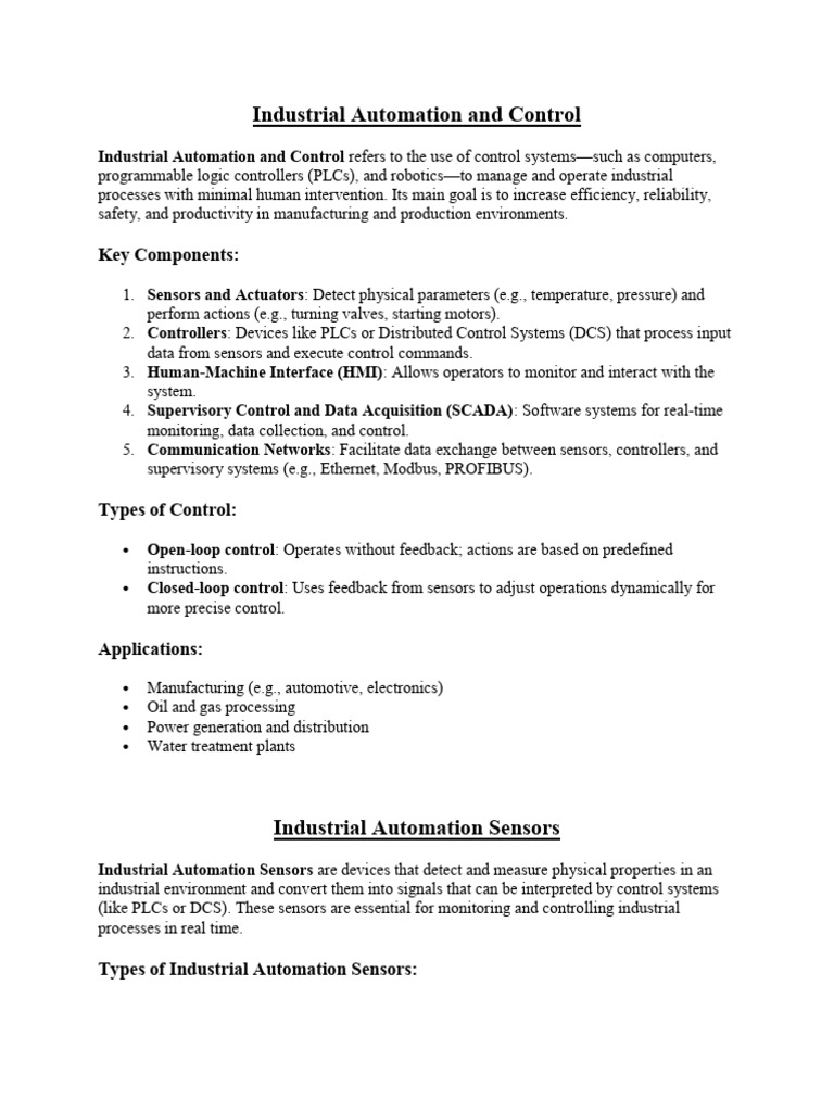 Industrial Automation or Sensors | PDF | Programmable Logic Controller ...