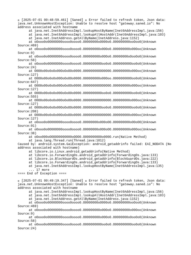 Log 2025 07 01 | PDF | Java (Programming Language) | Systems Architecture