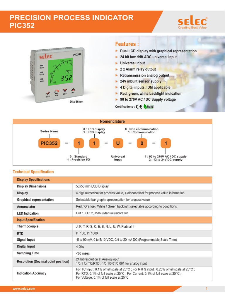 PIC Datasheet | PDF | Analog To Digital Converter | Electrical Components