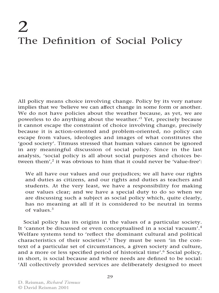 Defining Social Policy and Its Values | PDF | Social Policy | Socialism