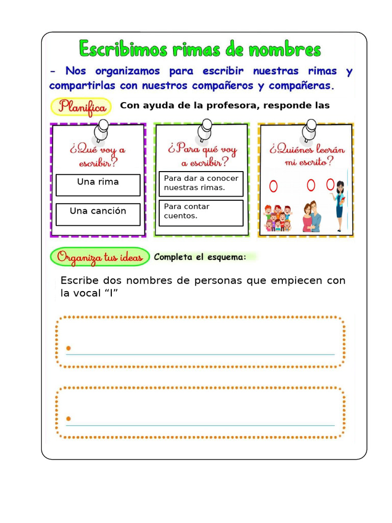 Ficha Escribimos Rimas Pdf