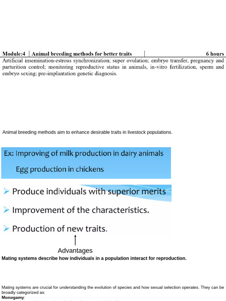 Animal Breeding Methods Explained | PDF | In Vitro Fertilisation ...