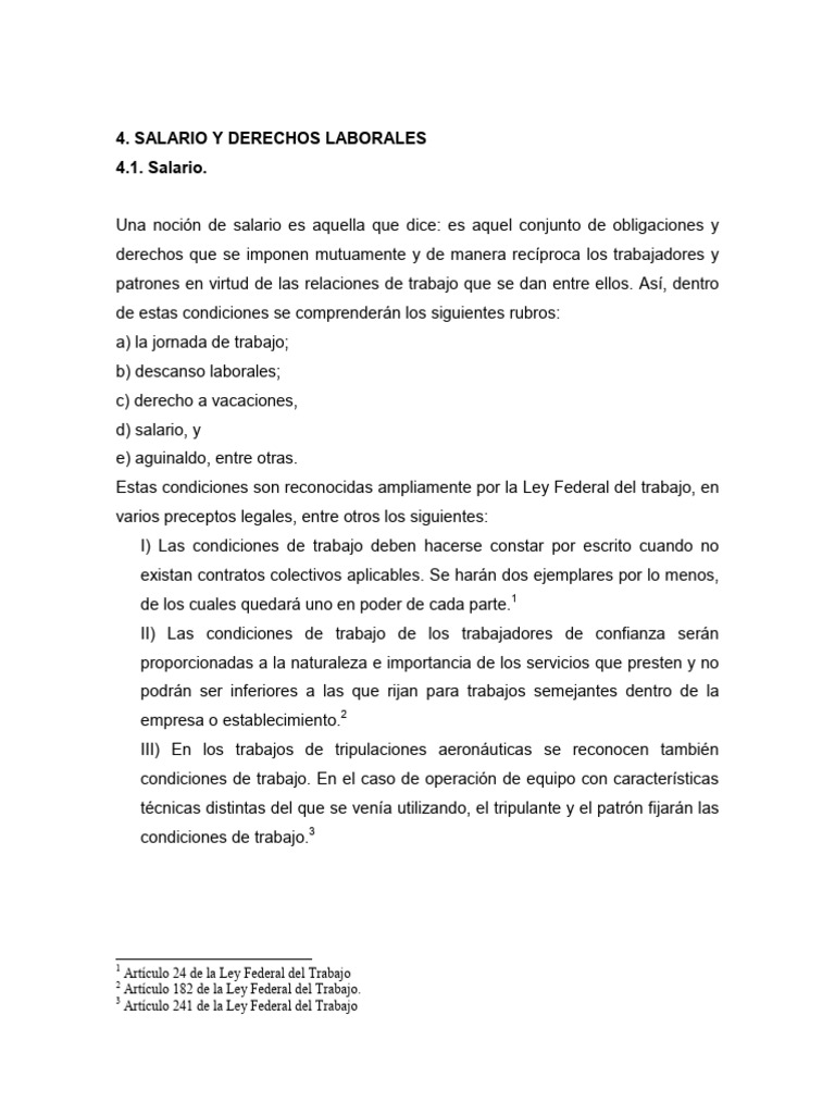 Salario y Derechos Laborales en México | PDF | Salario | Derecho laboral