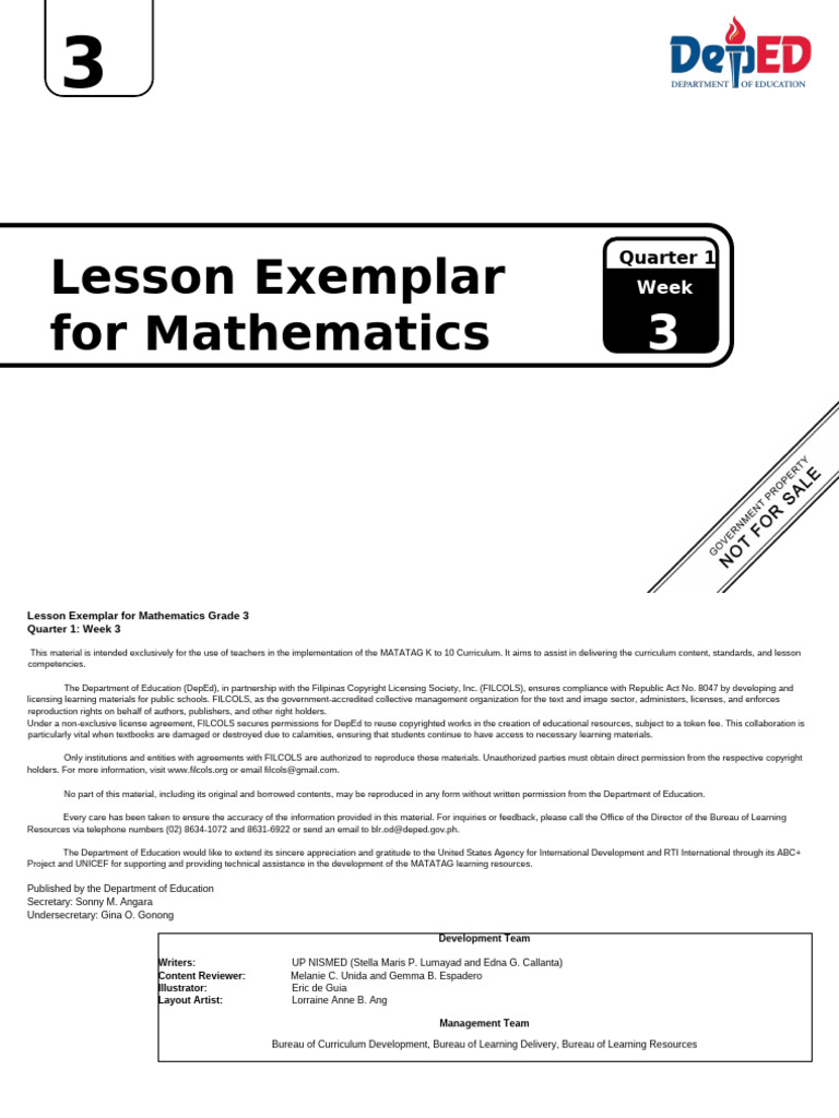 LE Math 3 Q1 Week 3 v.2 For-Sign-Off | PDF | Perpendicular | Line ...