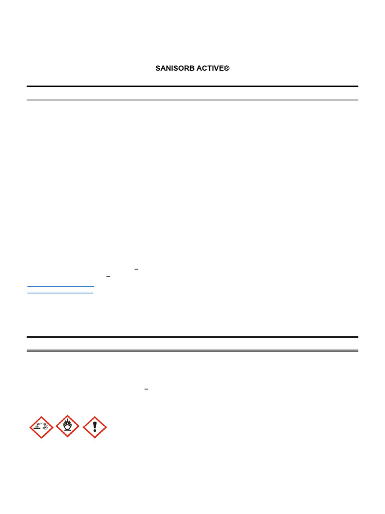Ficha de Seguridad Sanisorb Active® | PDF | Agua | Combustión