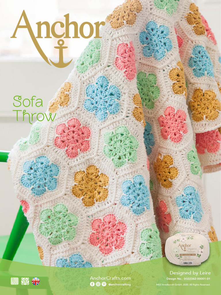 Crochet Sofa Throw Pattern Guide | PDF | Crochet | Yarn