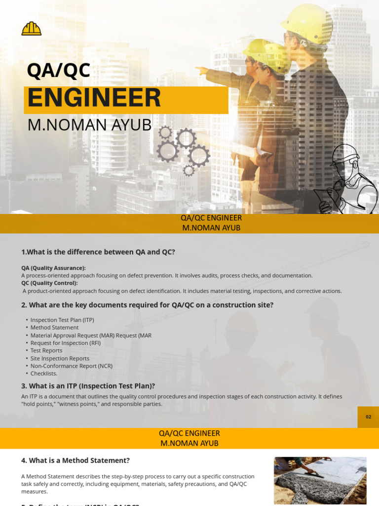 QA/QC Engineering Essentials Guide | PDF | Concrete | Quality Assurance