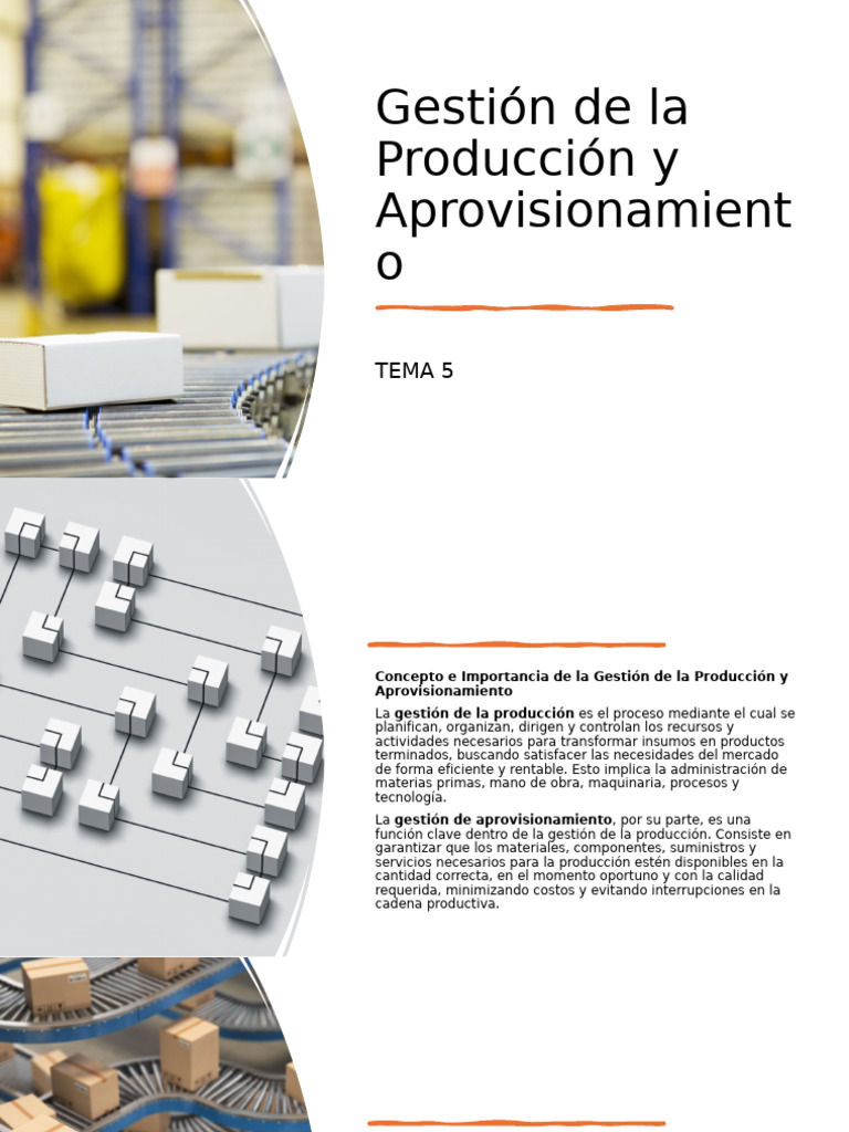 Gestión de La Producción y Aprovisionamiento | PDF | Obtención ...
