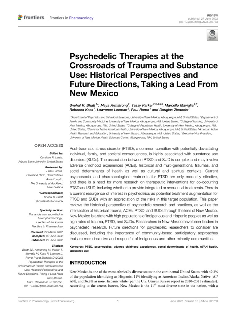 Psychedelic Therapies at The Crossroads | PDF | Psychedelic Drugs ...