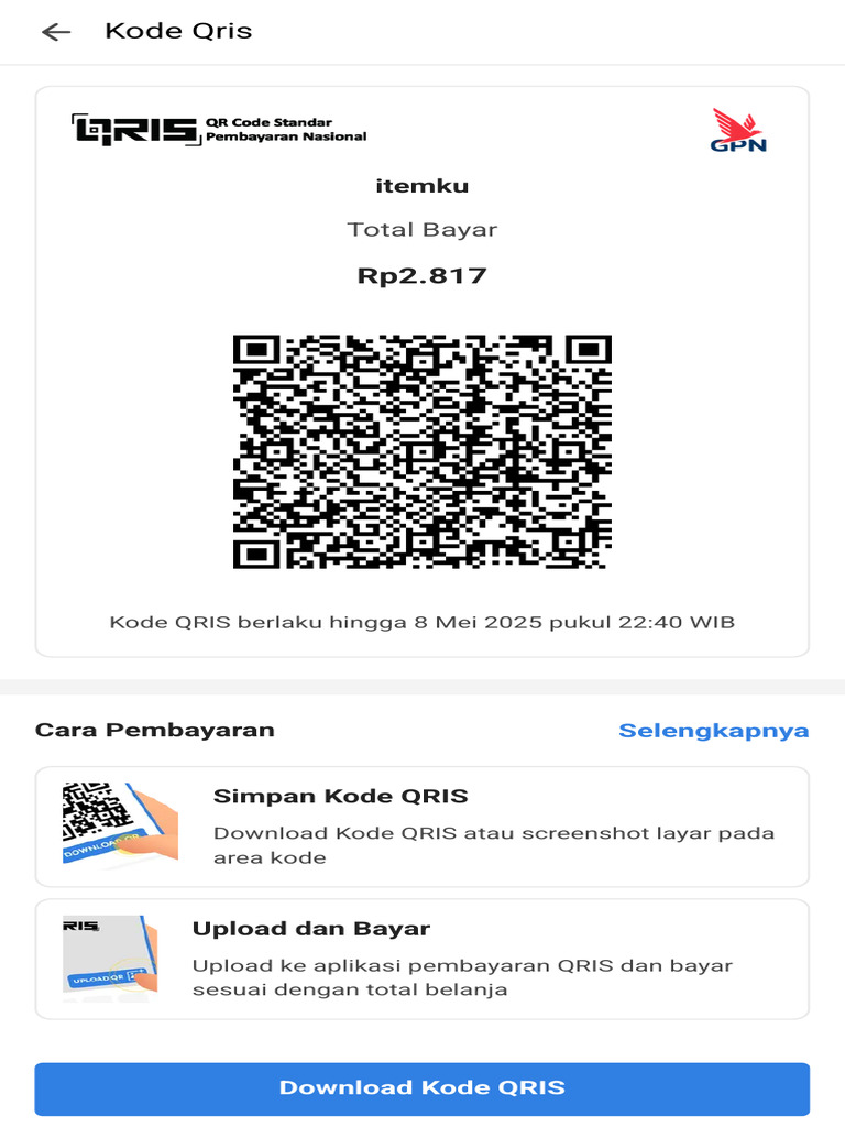 Pembayaran Itemku dengan QRIS | PDF
