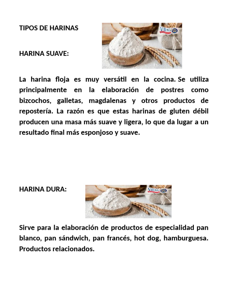 Tipos de Harinas y Levaduras para Pan | PDF | Panes | Levadura