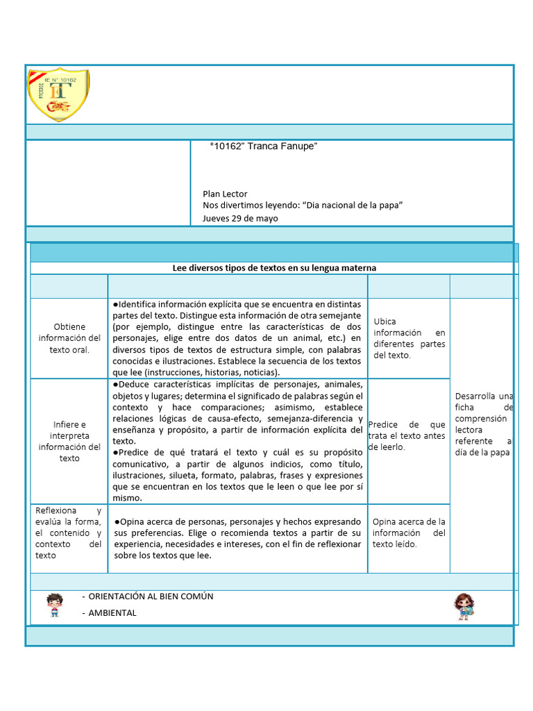 2° JUEV 29-SES PLAN LECTOR - Nos Divertimos Leyendo Dia Nacional de La ...