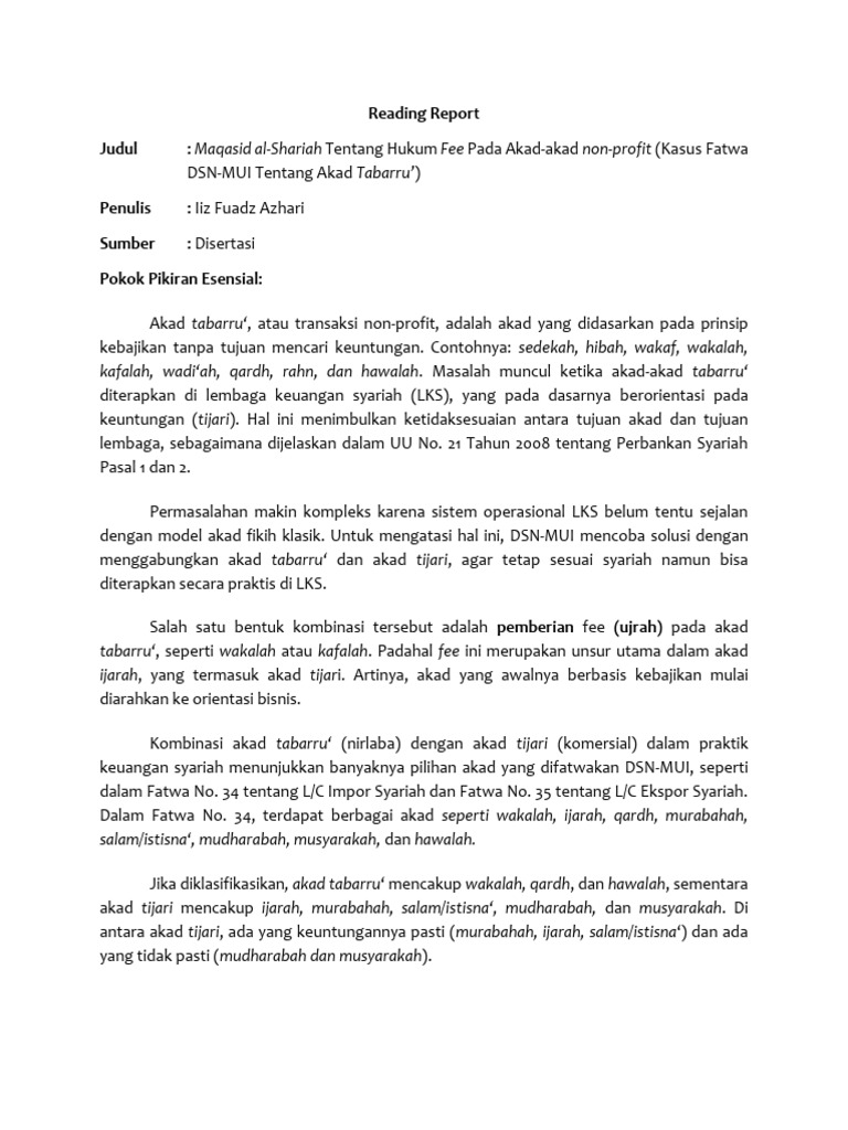 Reading Report HAS Syifa.a.A | PDF