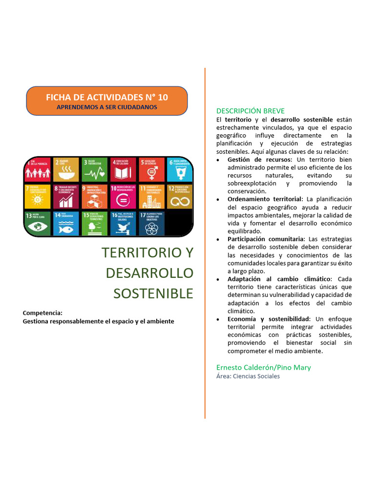 Territorio y Desarrollo Sostenible | PDF | Sustentabilidad | Desarrollo ...